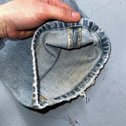 Levis 501 Vintage Y2K XX Straight Leg Jeans 90s Blue Light Wash 36x30 Act 35x29