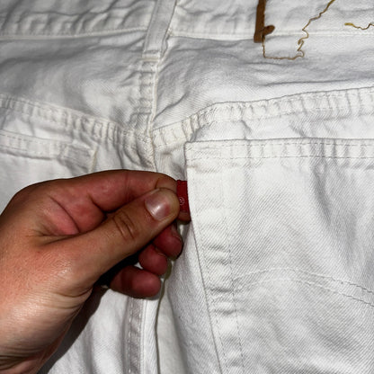 Levis 501 Vintage 80s USA XX Straight Leg Jeans White Light Wash 38x32 Act 35x31