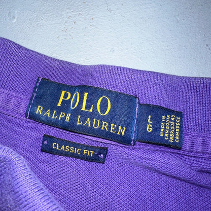 Polo Ralph Lauren Men’s Polo Shirt Purple Yellow Pony Preppy Casual Short Sleeve