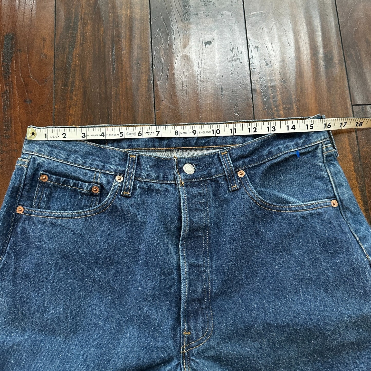 Levis 501 Vintage 90s USA XX Straight Leg Jeans Blue Med Wash 34x32 Act 31x30