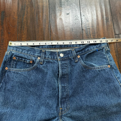 Levis 501 Vintage 90s USA XX Straight Leg Jeans Blue Med Wash 34x32 Act 31x30