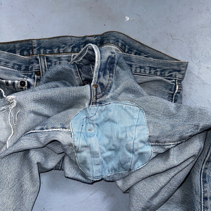 Levis 501 Vintage 80s Redline Selvedge USA XX Jeans Thrashed 36x30 Act 33x26