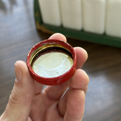 Griffith Milk Glass Spice Jar Set with Wooden Rack USA 1930s Art Deco 12 Pc
