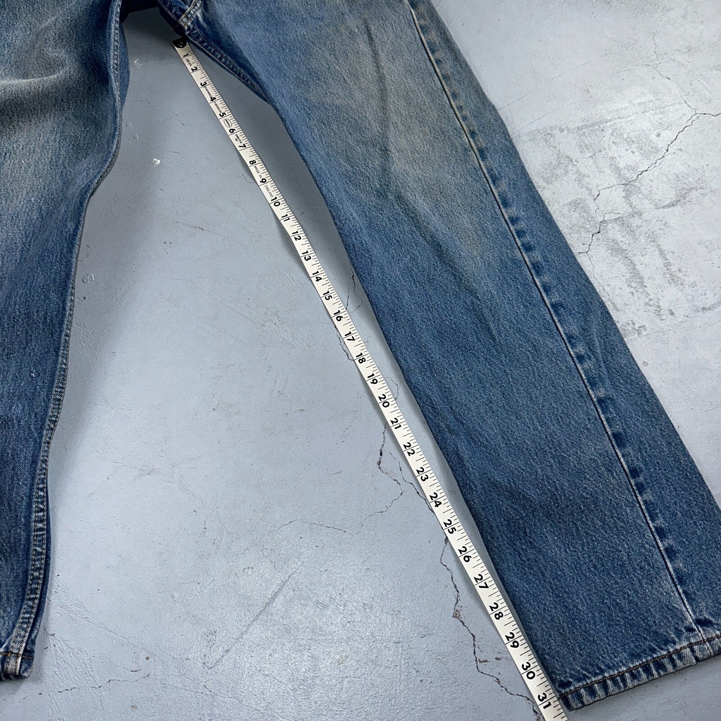 Levis 501 Vintage Y2K XX Straight Leg Jeans 90s Blue Med Wash 34x36 Act 31x31