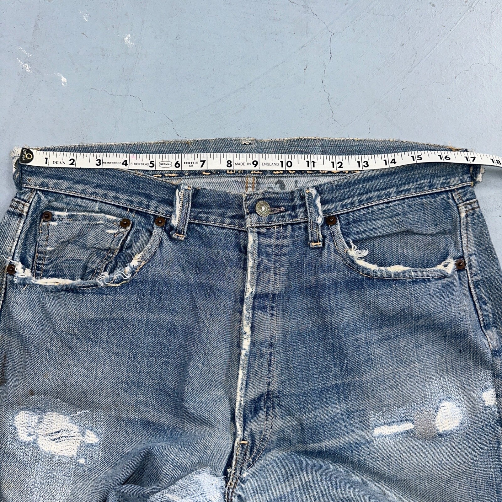 Levis 501 Big E Vintage 60s Redline Selvedge USA XX 1960s Jeans 66 Act 34x28