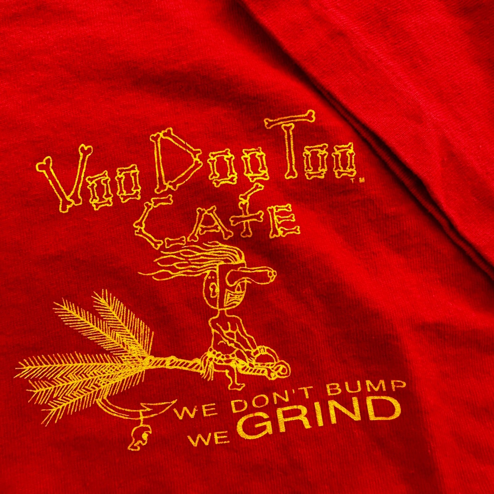 Voo Dog Too Cafe Oregon Vintage T Shirt LA Single Stitch Delta USA 90s Food