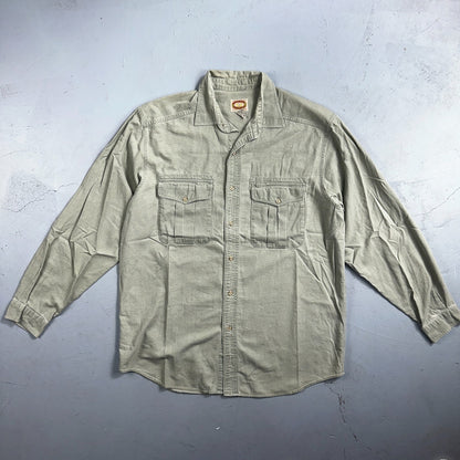 BANANA REPUBLIC 90s Vintage Safari Khaki Long Sleeve Shirt Men's L Outdoor