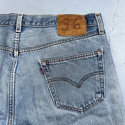 Levis 501 Vintage 90s XX Straight Leg Mexico Jeans 36x29 Light Wash Act 35x28