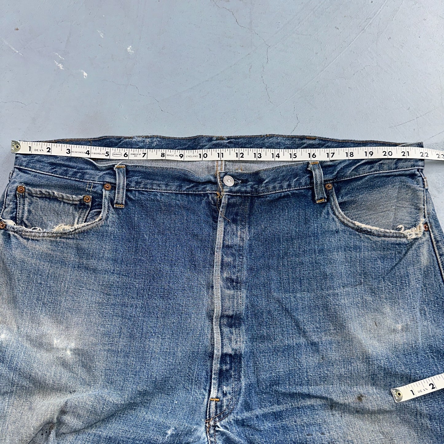 Levis 501 Vintage 70s SS Redline Selvedge USA XX Jeans Med Wash 48x30 Act 44x24