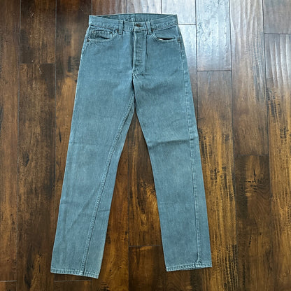 VTG 90s Levis 501 Button Fly 29x32 USA Tag Jeans Straight Wash Blue XX Act 28x30