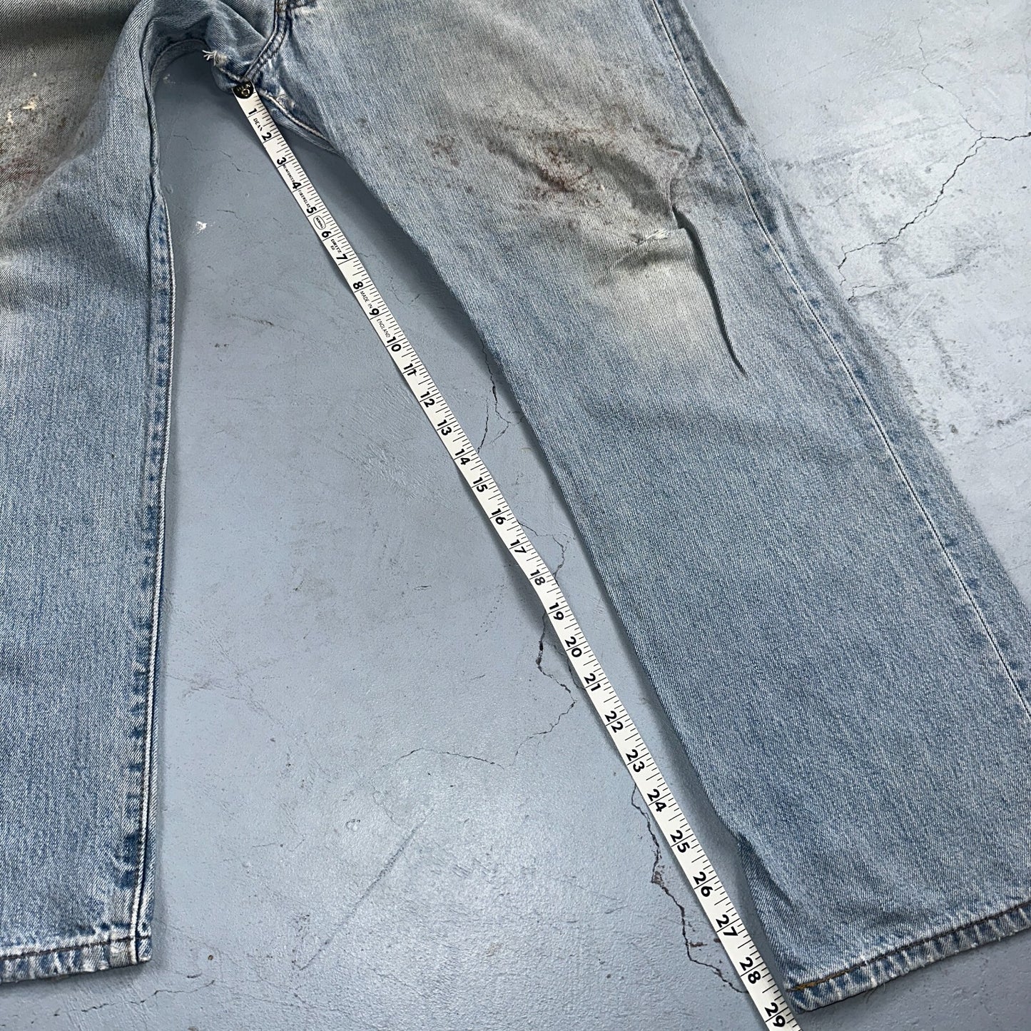 Levis 501 Vintage Y2K XX Straight Leg Jeans 90s Blue Light Wash 40x30 Act 40x29