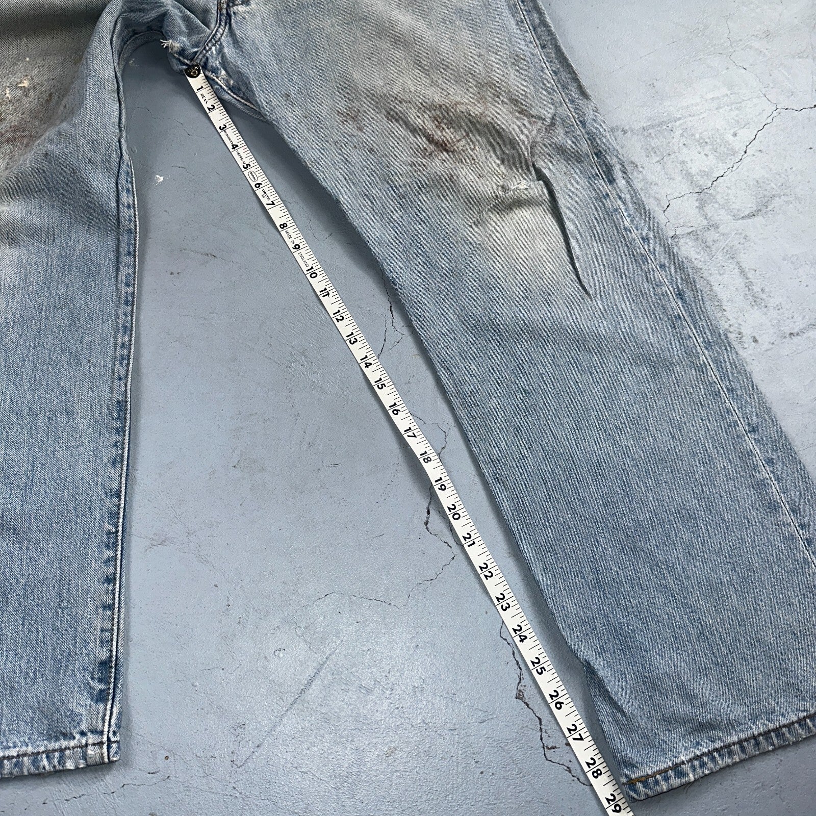 Levis 501 Vintage Y2K XX Straight Leg Jeans 90s Blue Light Wash 40x30 Act 40x29