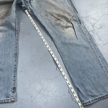 Levis 501 Vintage Y2K XX Straight Leg Jeans 90s Blue Light Wash 40x30 Act 40x29