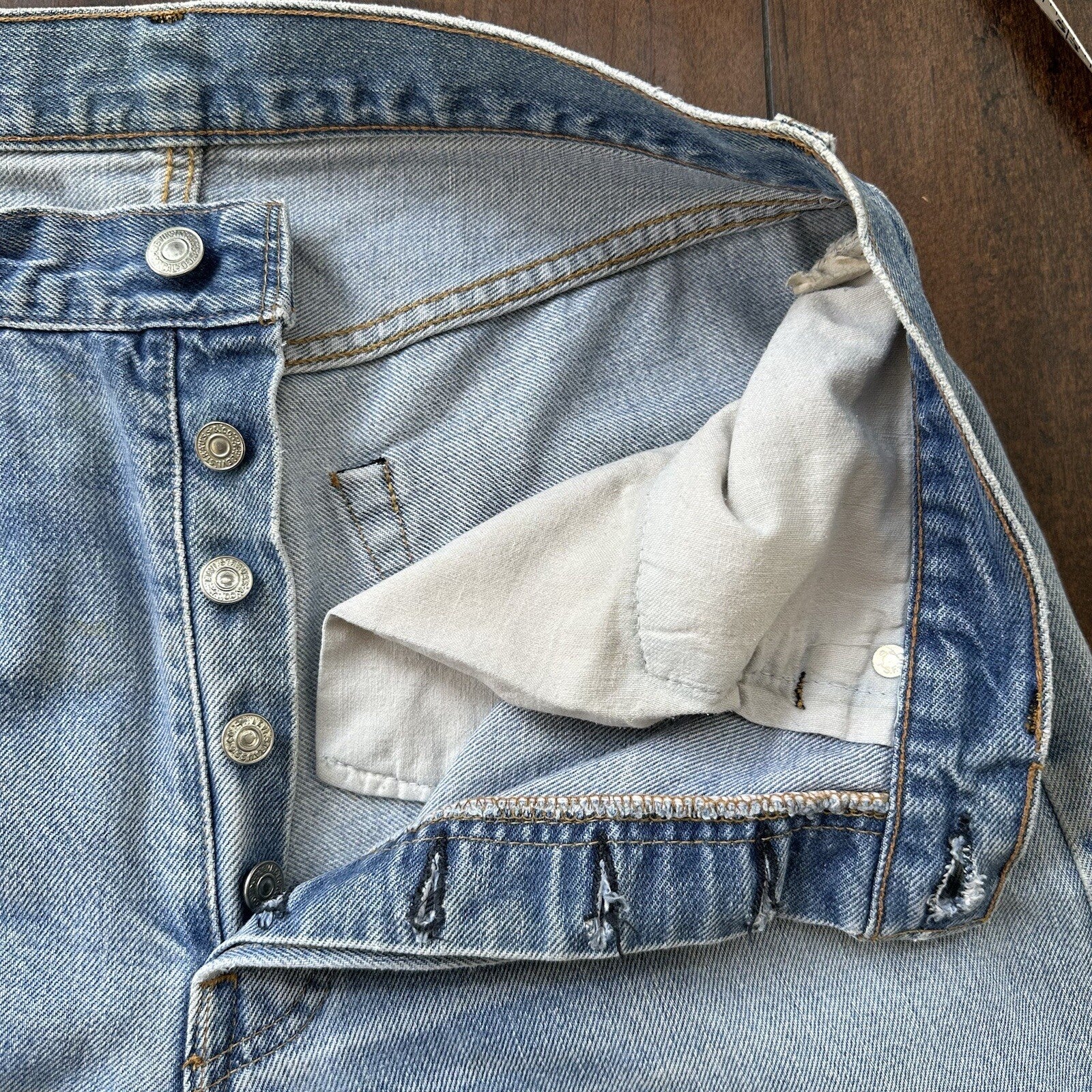 Levis Vintage 80s Redline Selvedge USA 501 XX Jeans 66 70s 33x36 Act 31x26