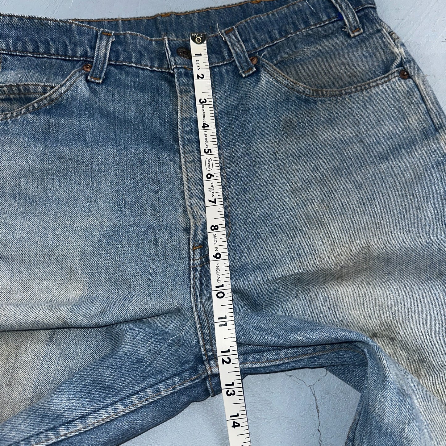 Levis 517 Vintage 80s USA Orange Tab Bootcut Flare Blue Jeans Talon Act 34x29