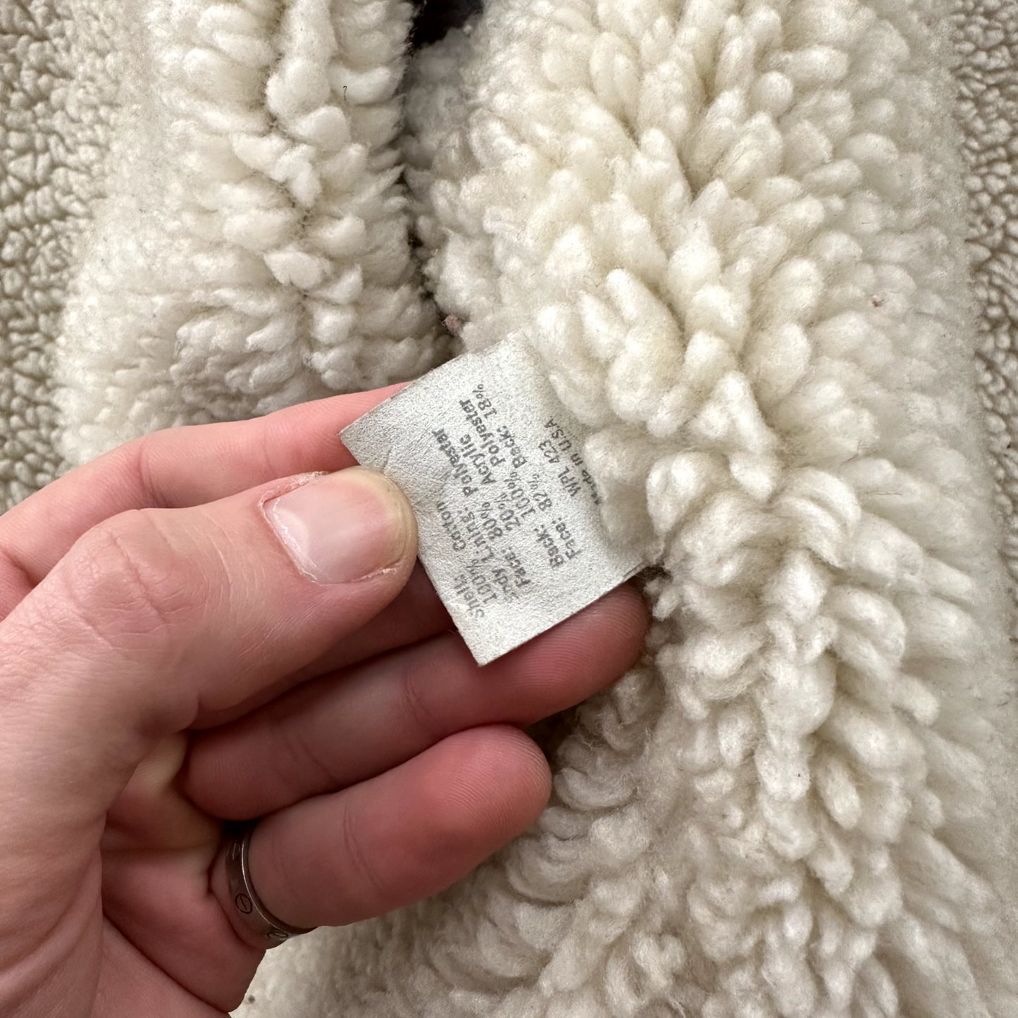 Vintage Levis Denim Sherpa Lined Vest Blue Jean Jacket 70s Orange Tab Medium