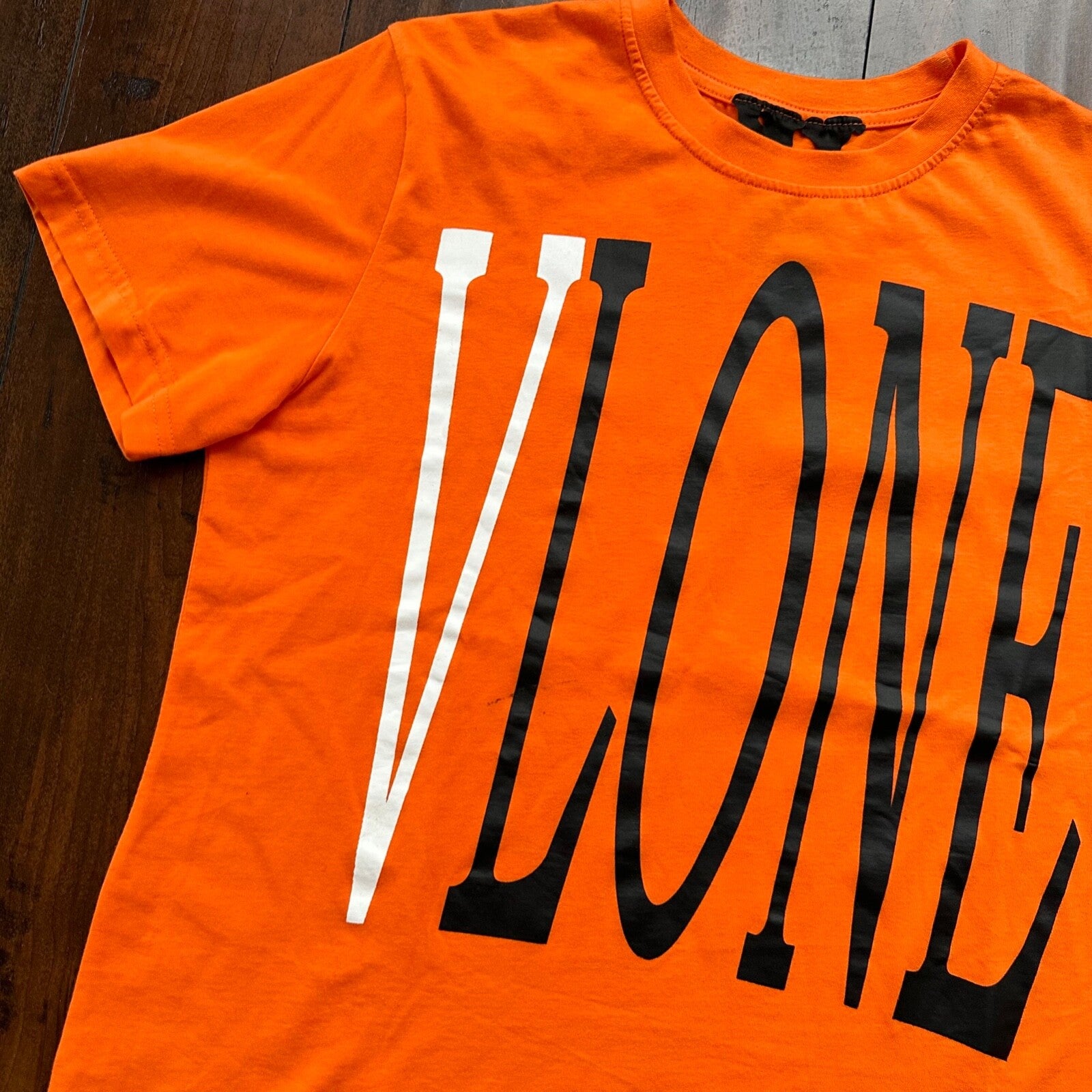 Vlone T-Shirt Orange 100% Authentic Rare USA XL