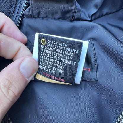 REI VTG Gore-Tex Orange GTX Shell Paclite Waterproof Jacket Mens Medium Black