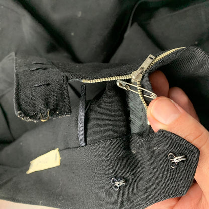 Vintage USA Rockabilly Womens Dress Black Skirt 60s 70s Top Bottom Sanforized