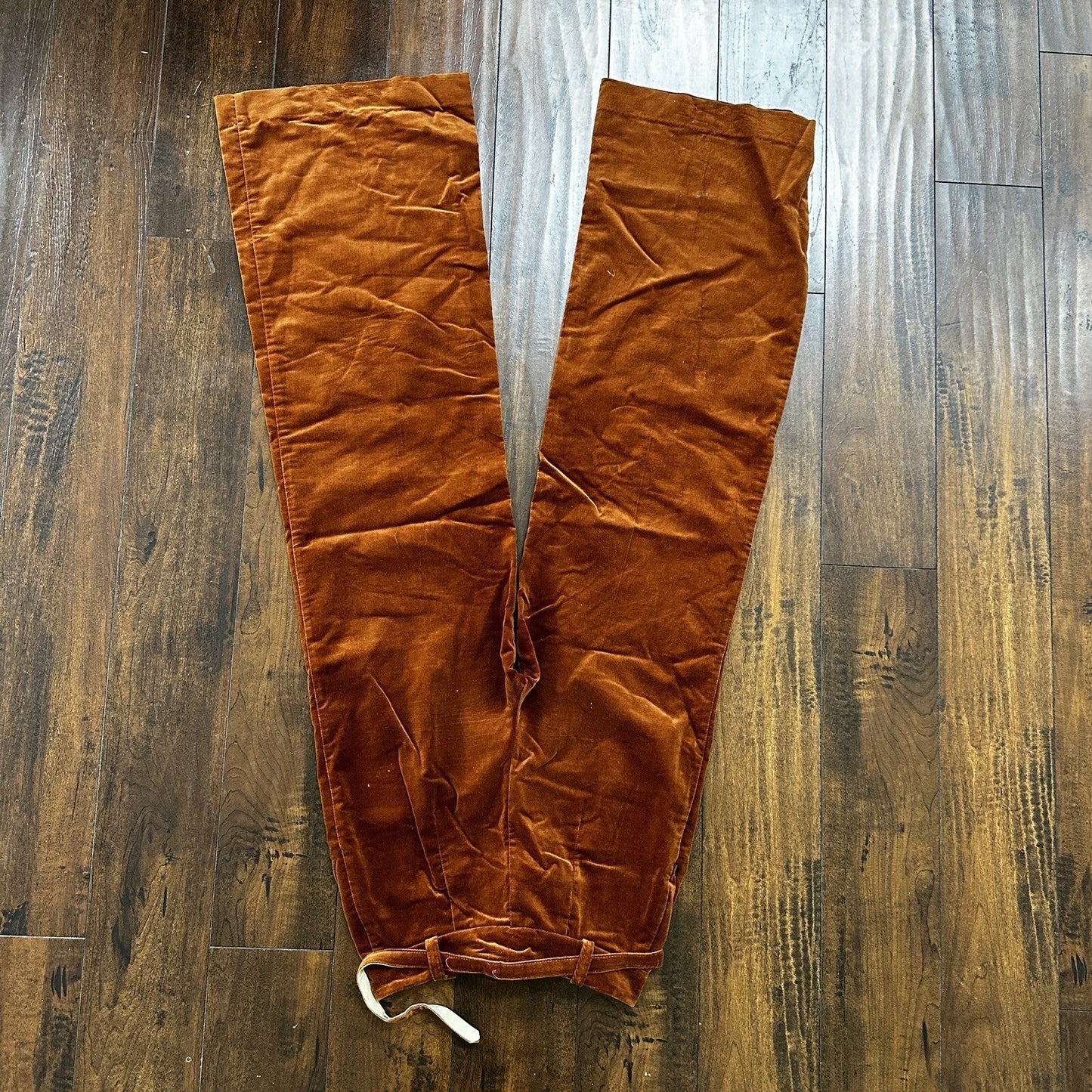 VTG Alpaq California 1970s Pants 26x31 Brown Velour High Waist Flair Rockabilly