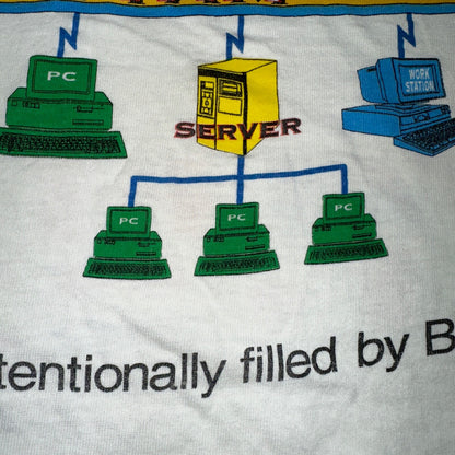 BMC Computer Software VTG T Shirt FOTL 90s Nerd Science PC Flags International