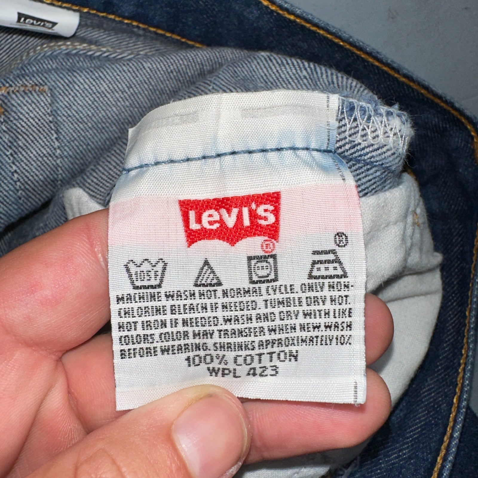 Levis 501 Vintage Y2K 90s XX Straight Leg Jeans Blue Dark Wash 35x30 Act 33x26