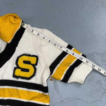 Vintage 1960s 60s College High School Cheerleader Sweater Stacey L Rockabilly