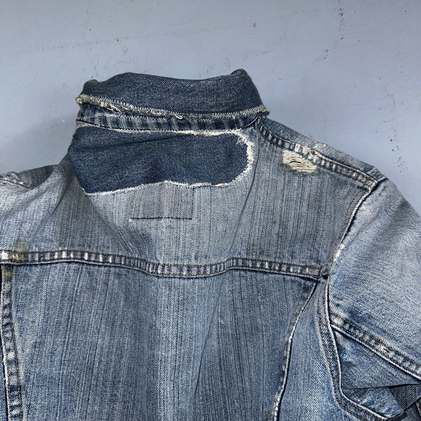 Levis VTG Denim Size 42 Type 3 III Trucker Jean Jacket Thrashed 1970s 70s Patch
