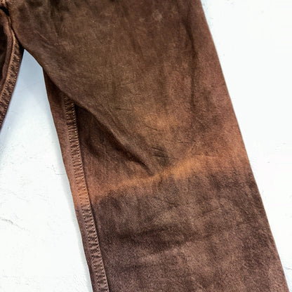 Levis 501 Vintage 90s USA XX Straight Leg Jeans Brown Dark Wash 29x32 Act 29x31