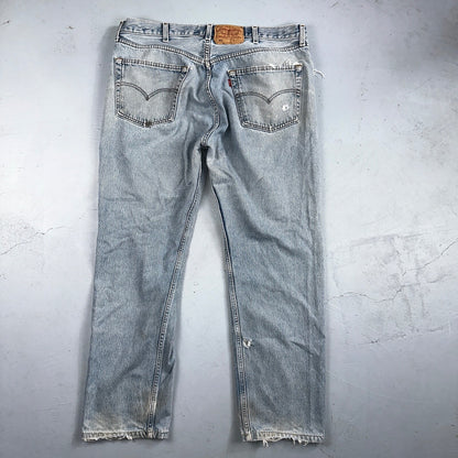Levis 501 Vintage 90s Mexico Straight Leg Jeans 40x32 Y2K Light Wash Act 38x30