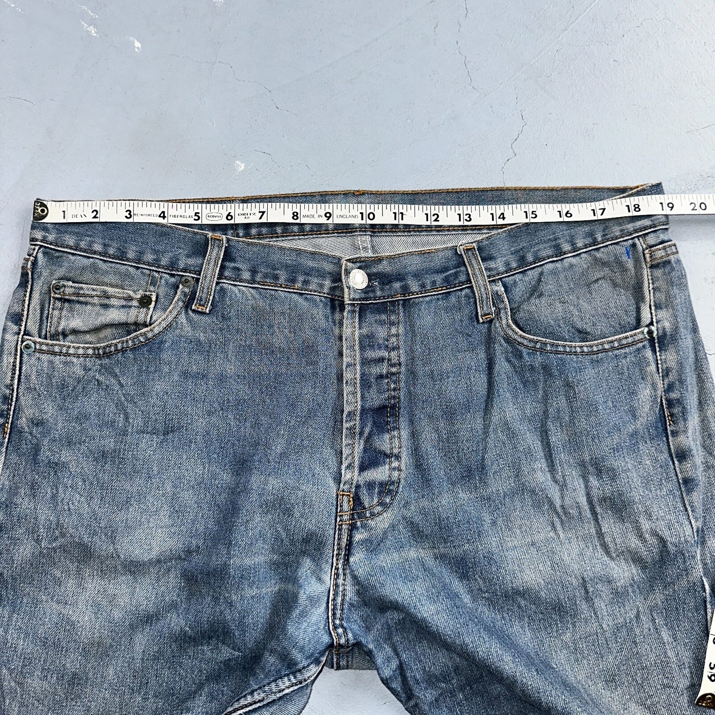 Levis 501 Y2K XX Straight Leg Jeans Blue VTG Med Wash 38x36 Act 38x32
