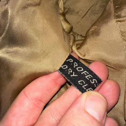 YSL Yves Saint Laurent Vintage Beige Tweed Jacket 38 Blazer Coat France Suit 80s