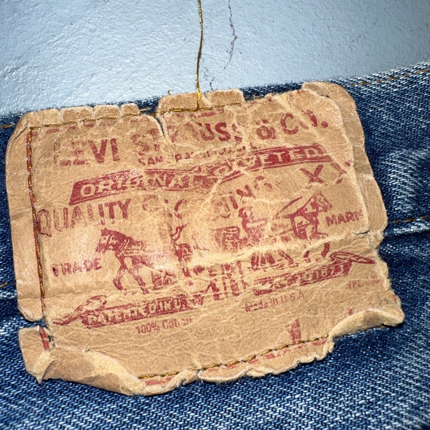 Levis 501 Vintage 80s USA XX Straight Leg Jeans Blue Med Wash 30x36 Act 27x31