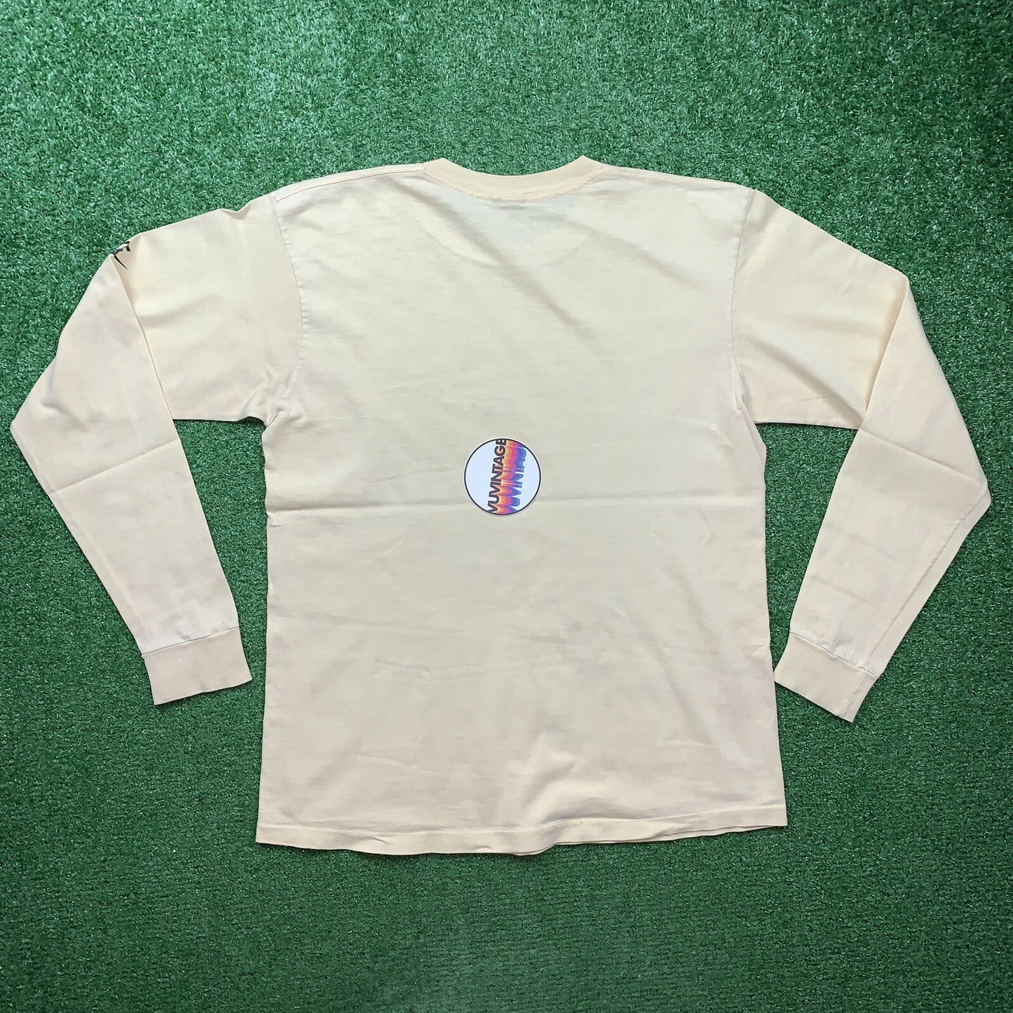 HIKE NIKE 80s Vintage T Shirt OG Rare Grail Geisha Rap Japan Yellow Long Sleeve