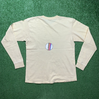 HIKE NIKE 80s Vintage T Shirt OG Rare Grail Geisha Rap Japan Yellow Long Sleeve