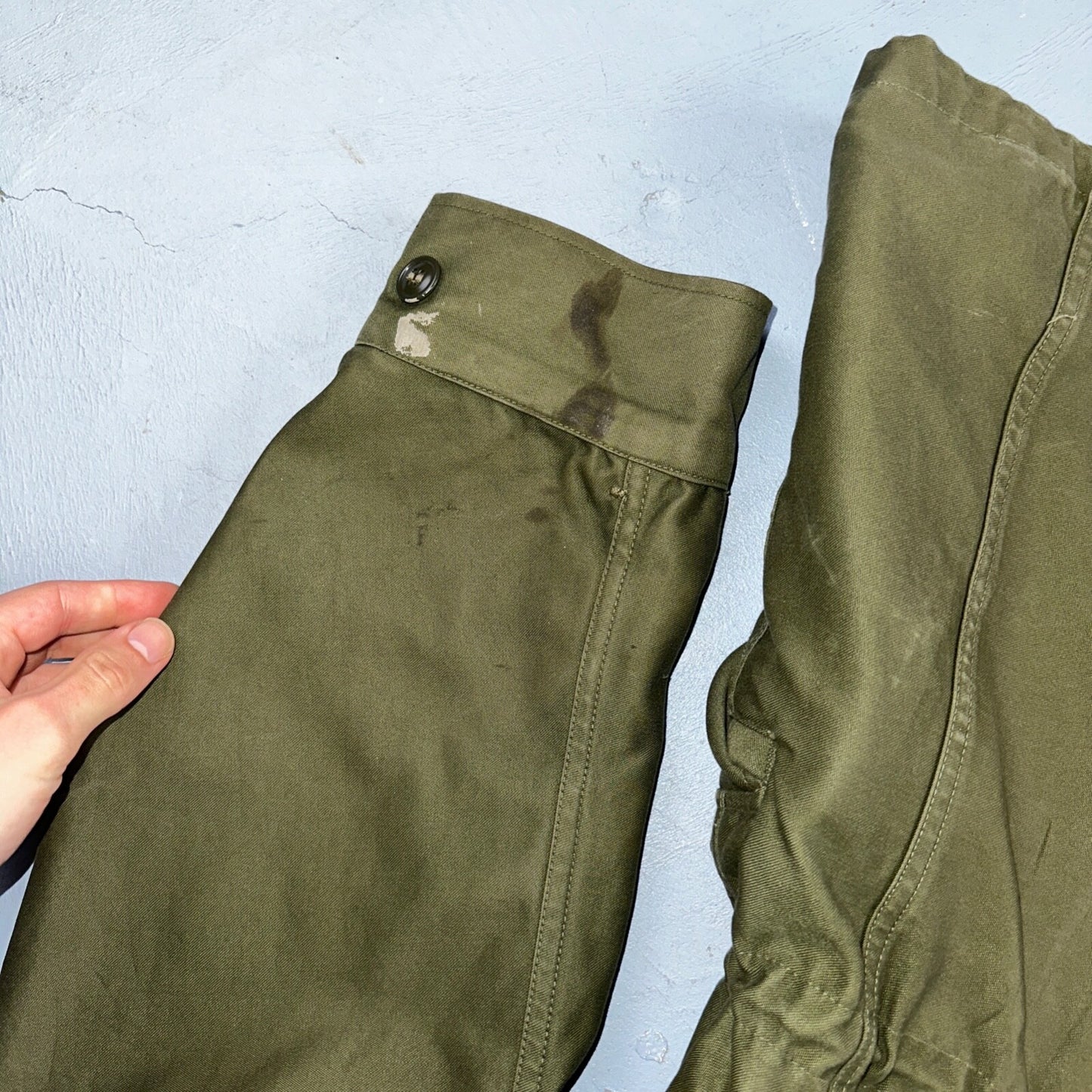 Vintage US Army Military OG 107 M-1951 Field Coat Jacket Mens Size M M65 1957