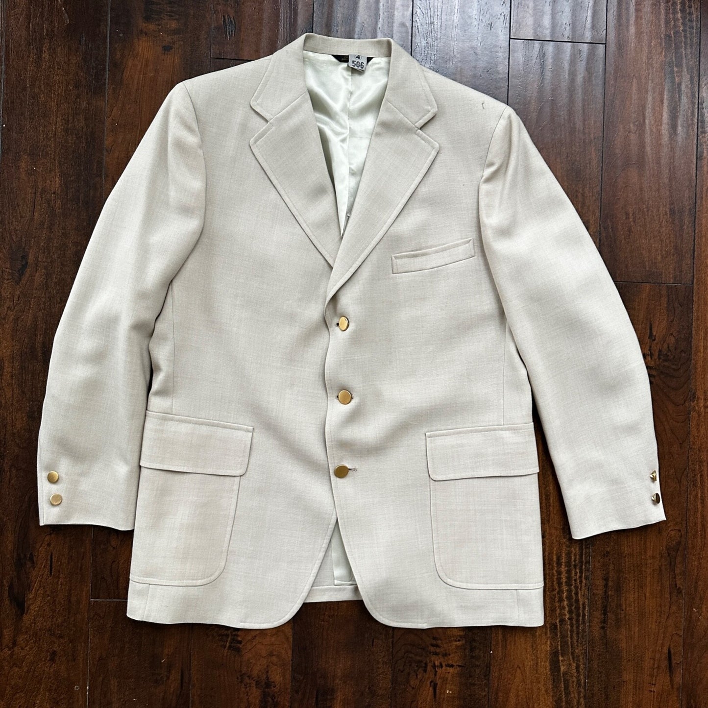 VTG Union Sport Coat Mens 42 Johnson Blazer Button Cricketer 70s 1970s Tan