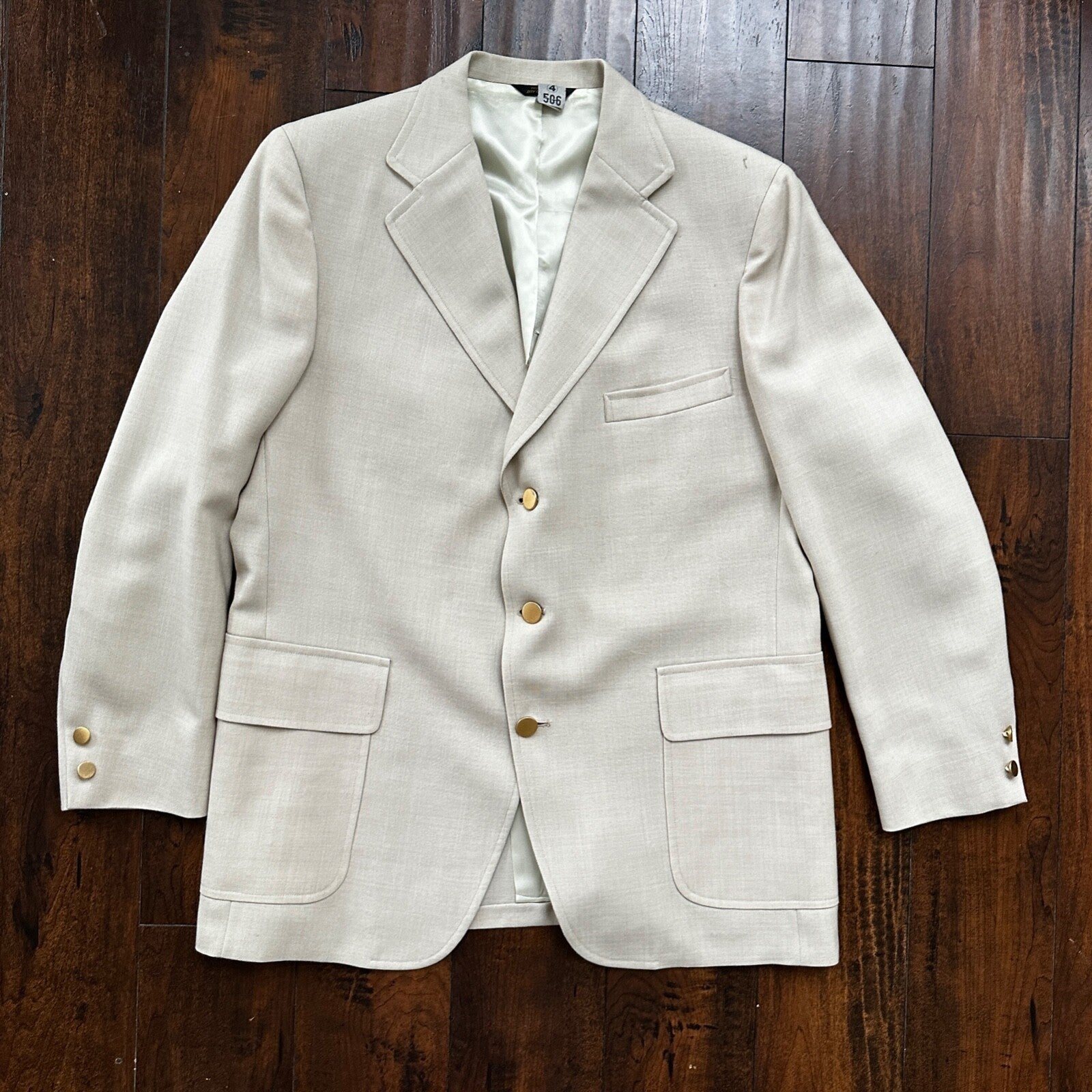 VTG Union Sport Coat Mens 42 Johnson Blazer Button Cricketer 70s 1970s Tan