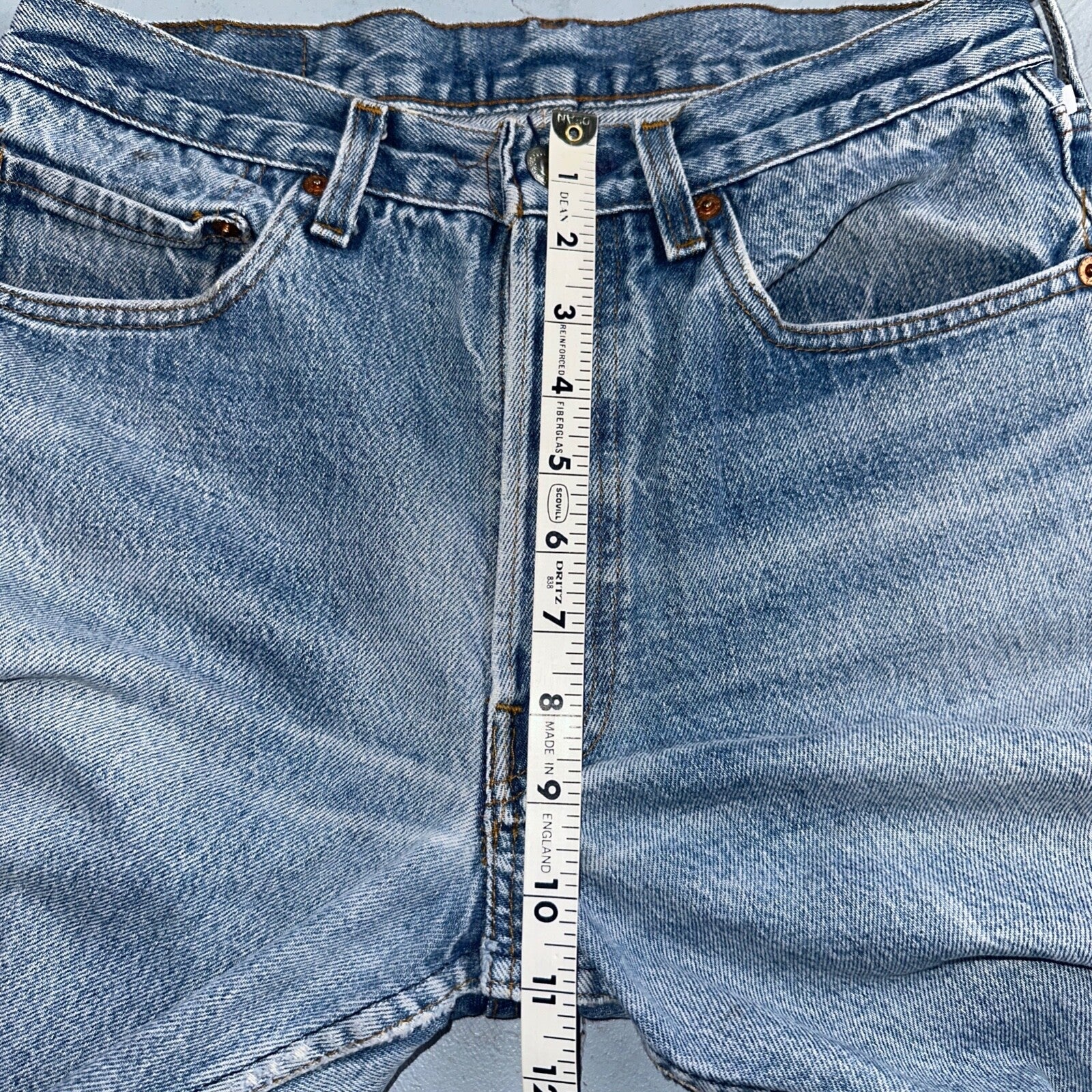 Levis 501 Vintage 80s USA XX Straight Leg Jeans Blue Light Wash 32x33 Act 29x27