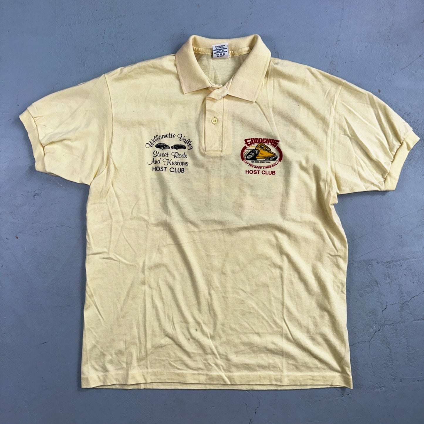 Goodguys Polo Anvil Large VTG T Shirt Cars Hot Rods Cars Corvette Cool Oregon