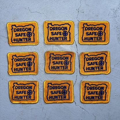 OREGON SAFE HUNTER Patch Badge VTG Insignia 1960s Hunting Qualification Rare Lot