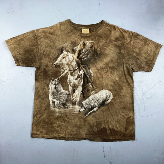 Vintage The Mountain Grand Canyon T Shirt Mens 3XL USA Native Tie Dye Horse