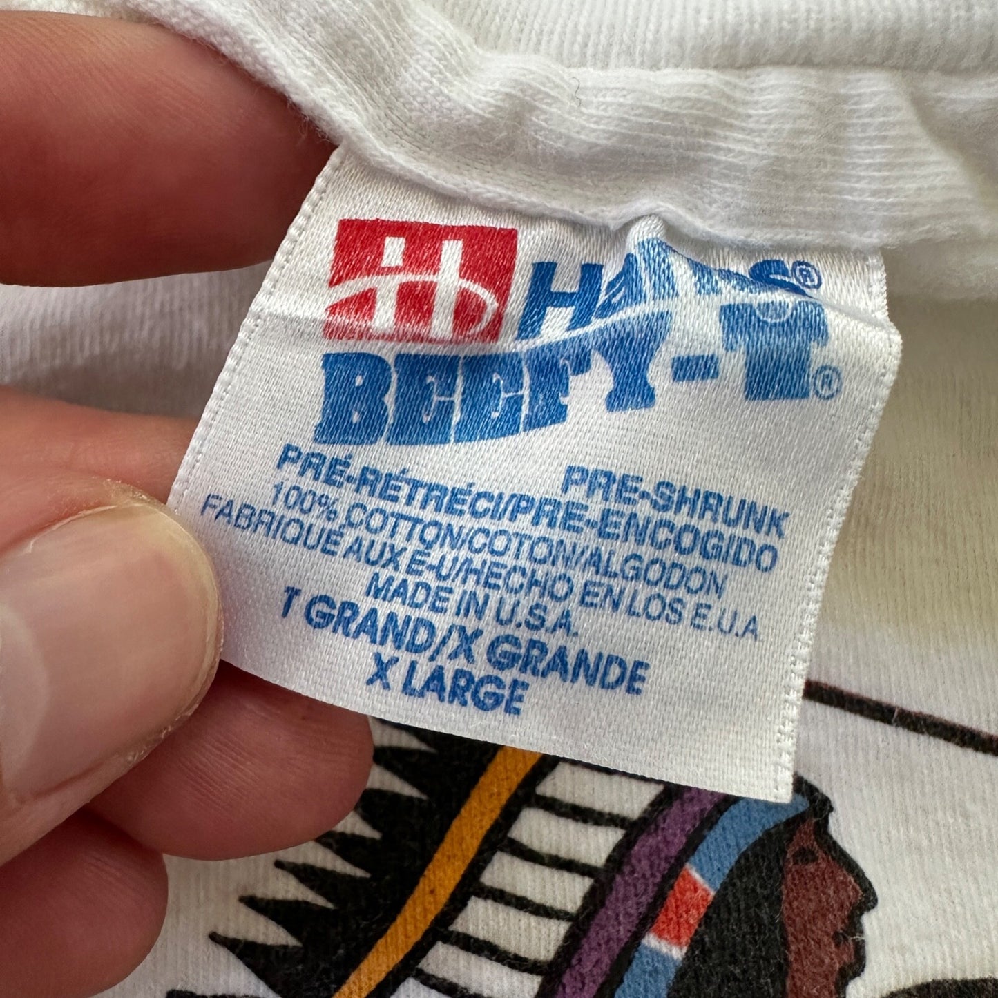 Glacier National Park Montana Hanes XL VTG T Shirt Indian Tribe Native American