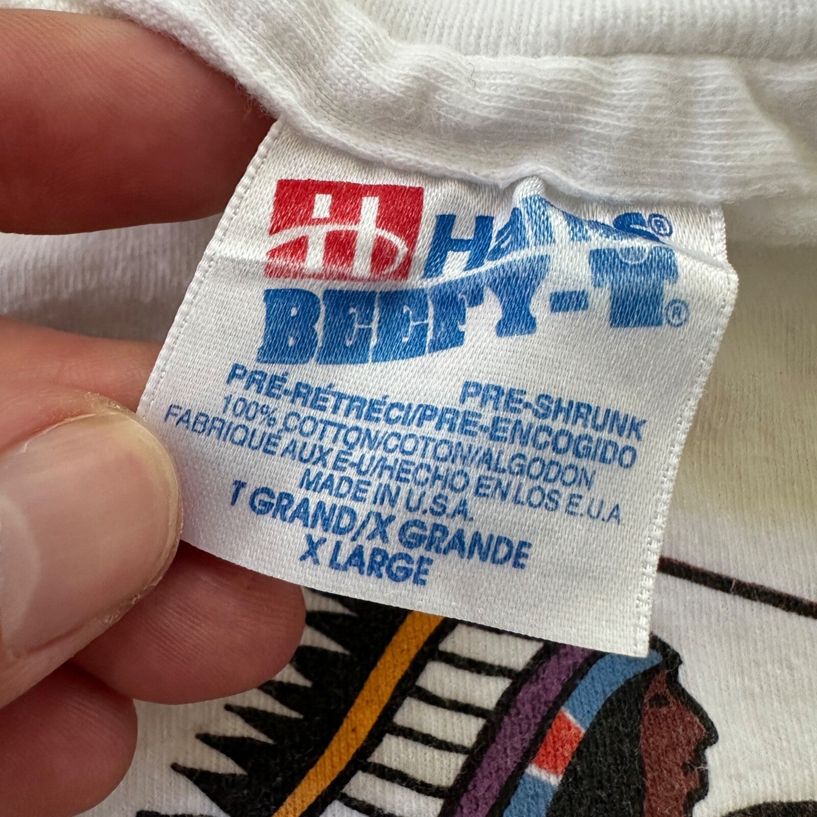 Glacier National Park Montana Hanes XL VTG T Shirt Indian Tribe Native American