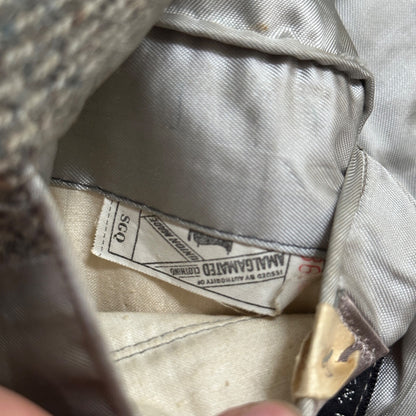 Vintage 1960s Robert Hall Smoke Grey Tweed Shaggy Flecked Blazer Jacket 60s