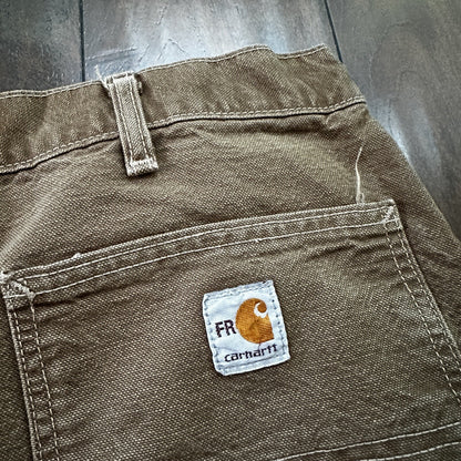 Carhartt Cat 2 FR Flame Resistant Mens 40x34 Utility Work Pants Jeans 38x31 Vtg