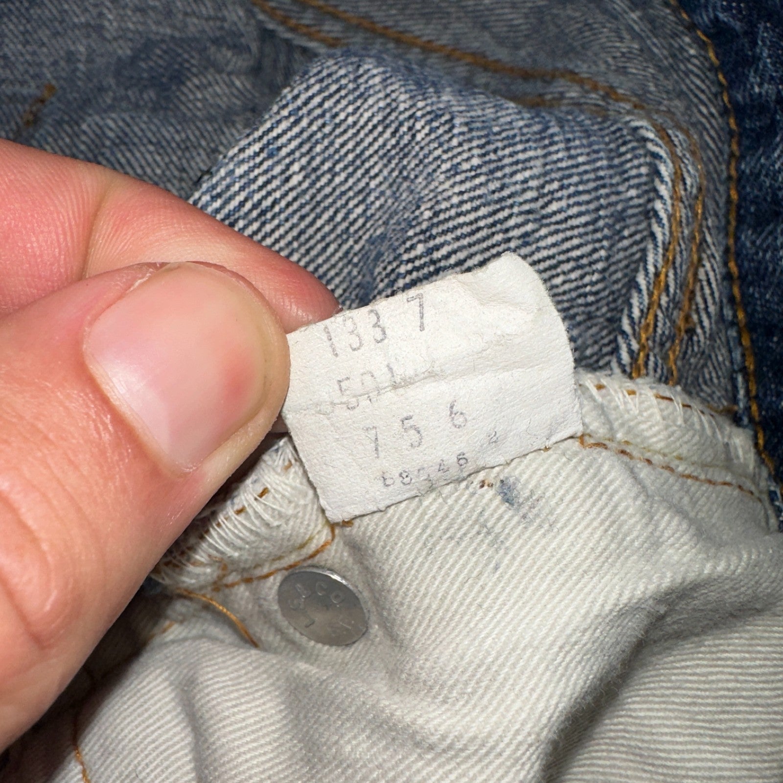 Levis 501 Vintage 70s SS Redline Selvedge USA XX Jeans Med Wash 48x30 Act 44x26