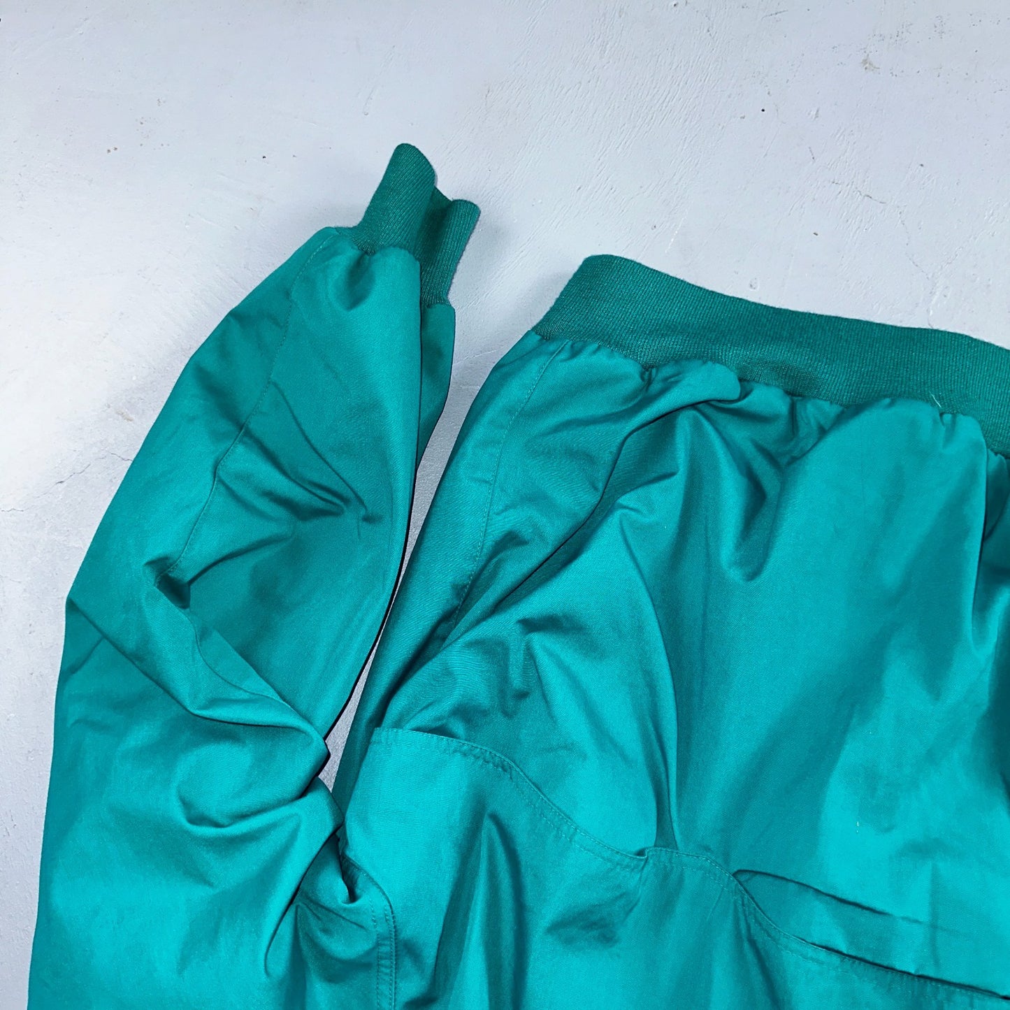 Vintage Eddie Bauer Spring Jacket Men's 2XL Teal Blue Turquoise Plaid Lined