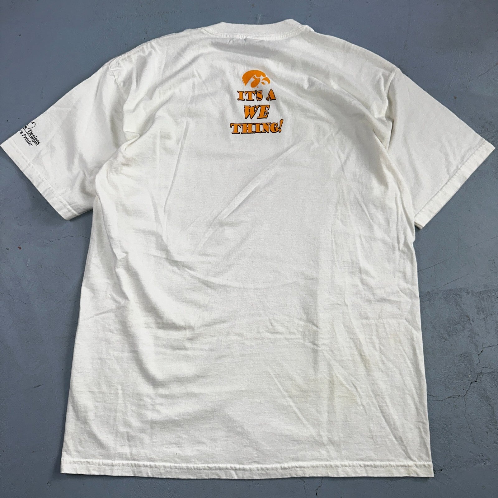 Iowa Hawkeyes Volleyball VTG T Shirt Camp White Graphic Sports Large Fun