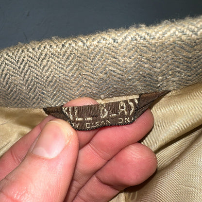 Vintage Blazer Bill Blass Mens 38 2 Button Wool Tweed Sport Suit Coat Gray 70s